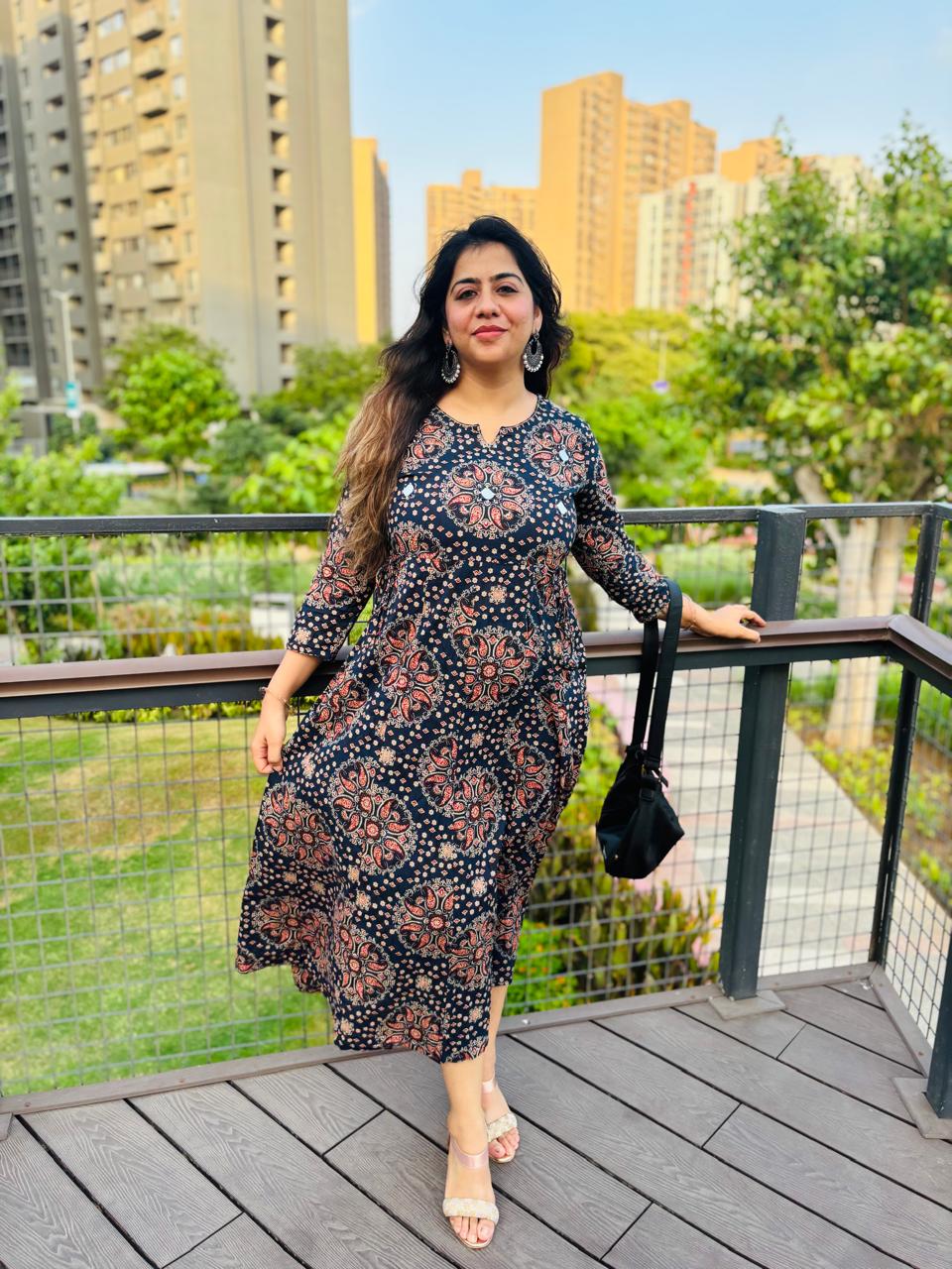 Celestial Mirror Three-Piece Ethnic Suit Set