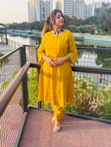 Yellow Mul Cord Set